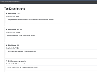 Инструкция - Описания тегов